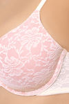 Amante Padded Wired Full Coverage Lace Bra - Angel White Bridal Red — thumbnail 4